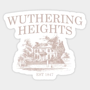 Wuthering Heights Heathcliff bookish - Bronte sisters Sticker